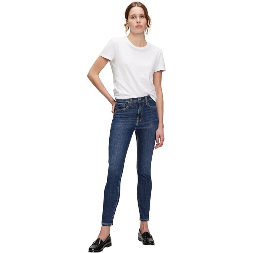 GAP Womens High Rise Skinny Fit Jeans, Medium Indigo 18, 34 Regular